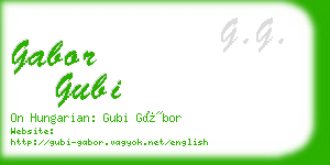 gabor gubi business card